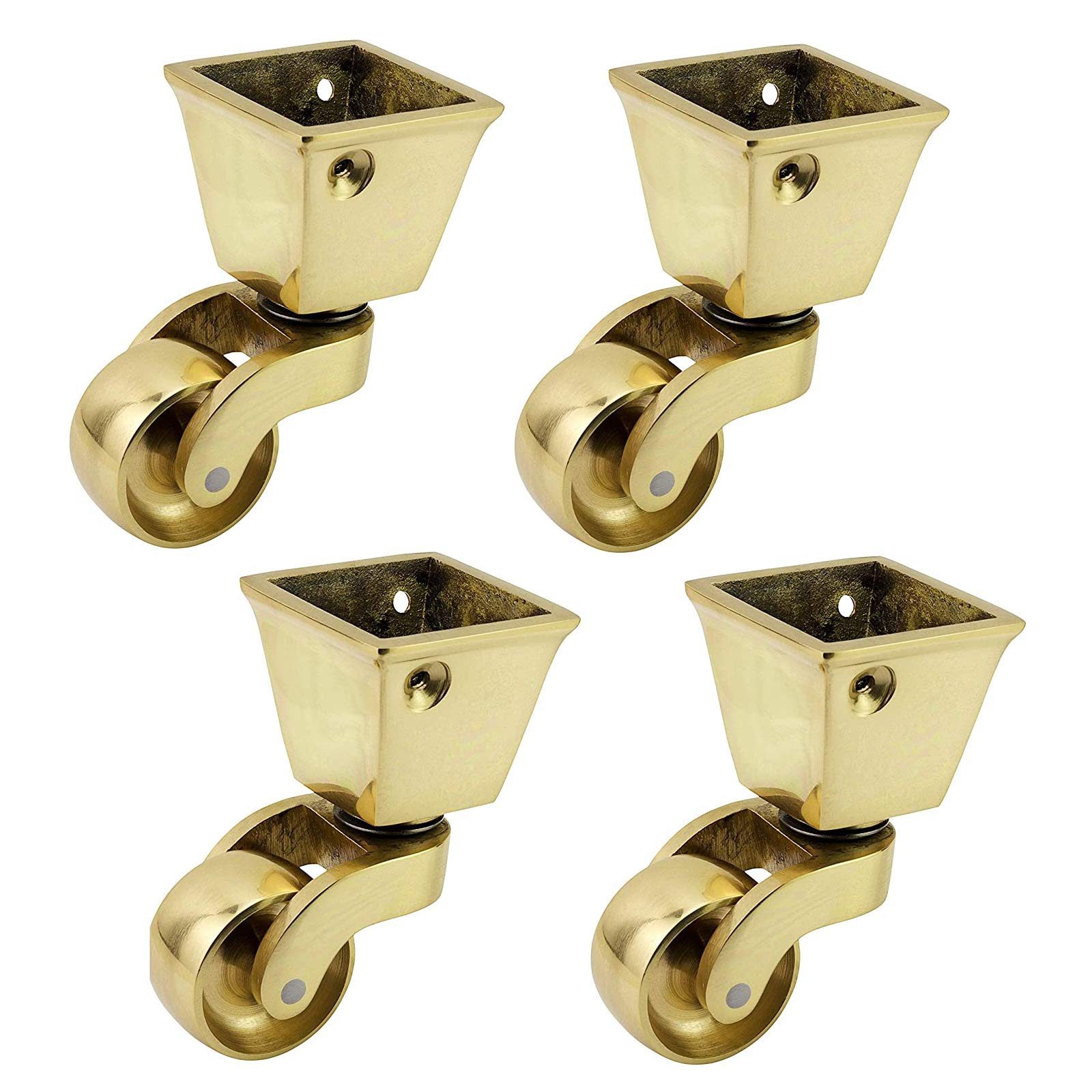 Roulettes pivotantes de 3,2 cm silencieuses en laiton pour pieds de meuble