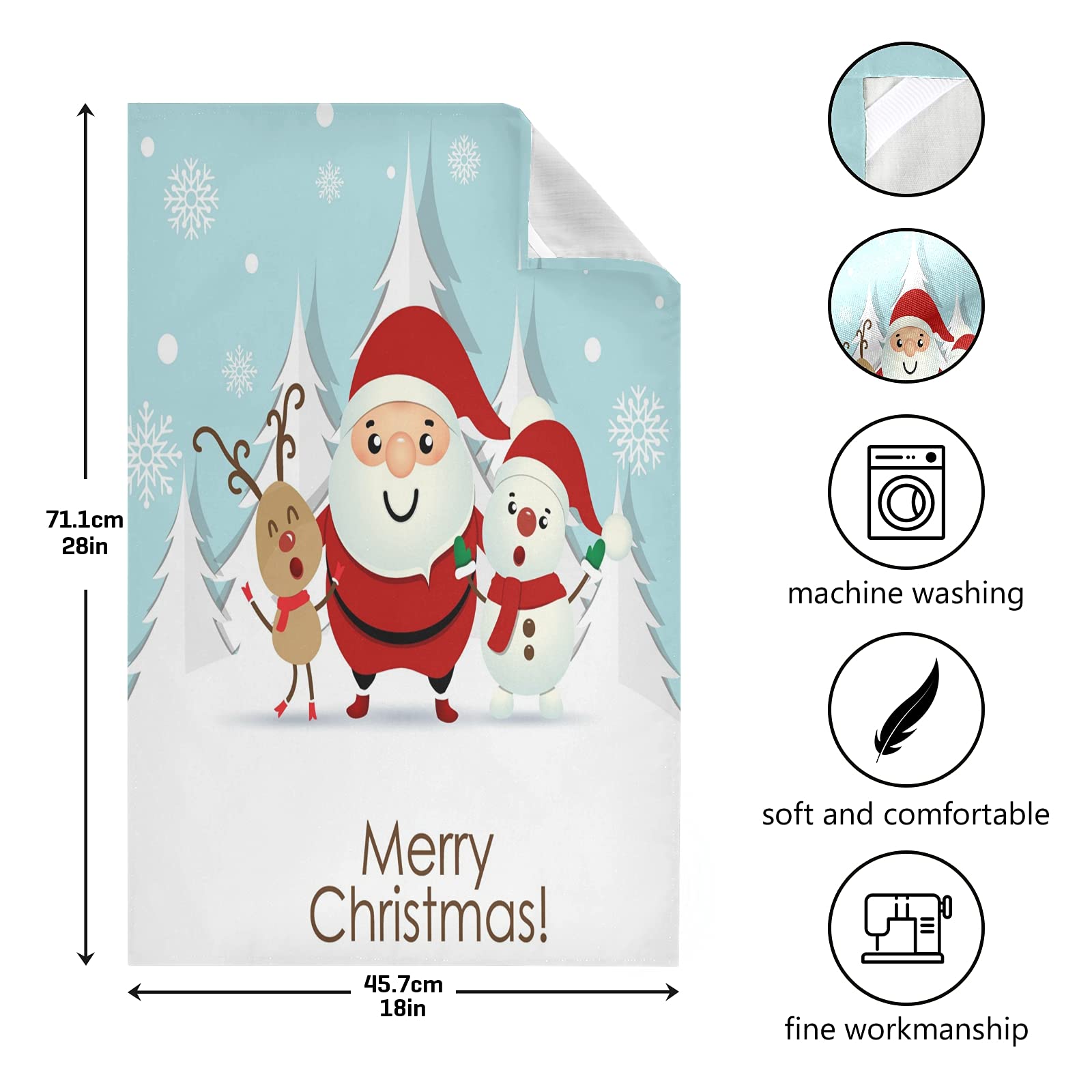 Weihnachts-Geschirrtücher Mit Schneemann – 2 Stück, 30,5 X 43,2 Cm, Saugfähig & Mit Aufhänge-Haken