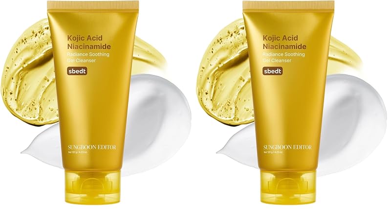 SUNGBOON EDITOR Gel de Limpeza Facial com Ácido Kójico e Cúrcuma, Baixo pH, Niacinamida, Pacote com 2