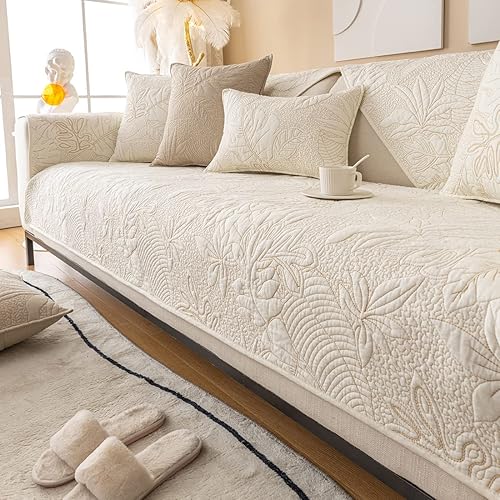 Miniatura 3 de Funda de algodón para sofá, funda acolchada para sofá modular, funda antideslizante para sofá biplaza, protector de muebles para sofá biplaza, funda