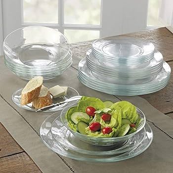 デュラレックス DURALEX ガラス プレート 5枚 未使用品 フランス製 Duralex デュラレックス ガラスプレート 花リム ヴィンテージ 5