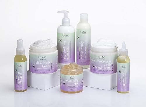 Miniatura 3 de EDEN BodyWorks Aloe de lavanda para el cabello + mantequilla corporal (16 onzas), hidratante natural, hidrata, calma y calma el cabello y la piel