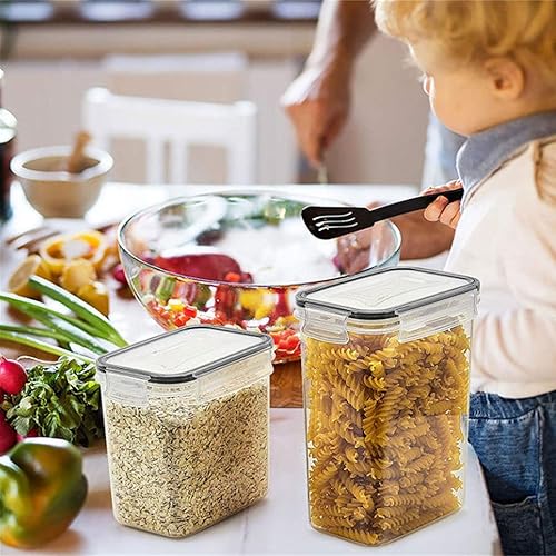 Miniatura 9 de Contenedores herméticos de plástico para almacenamiento de alimentos con tapas (paquete de 9 unidades, 761 onzas)