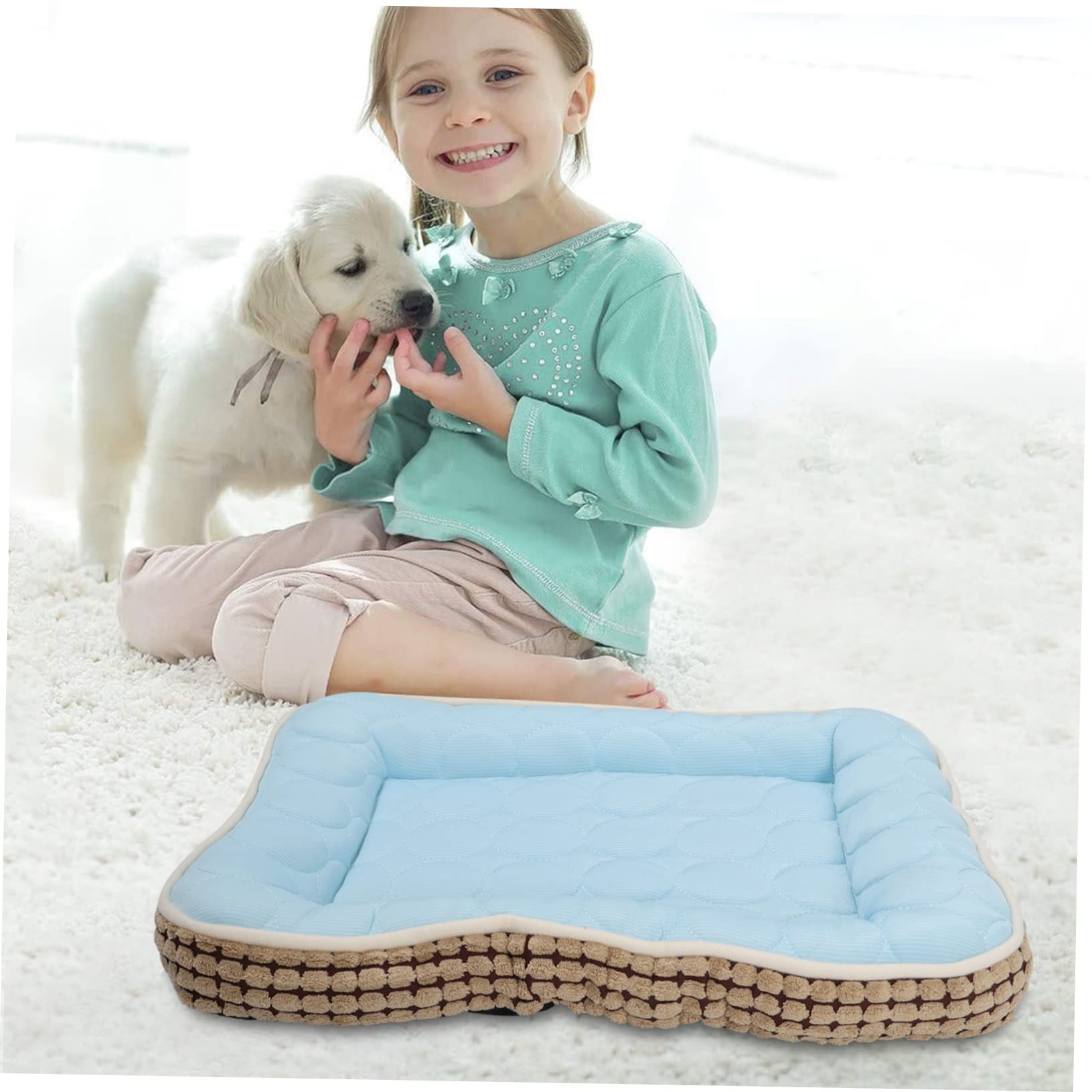 Happyyami Tappetino Refrigerante per Cane in Cotone, Pieghevole, per Cuccia e Sedili, Aiuta a Dissipare Calore in Estate, Comodo e Pratico