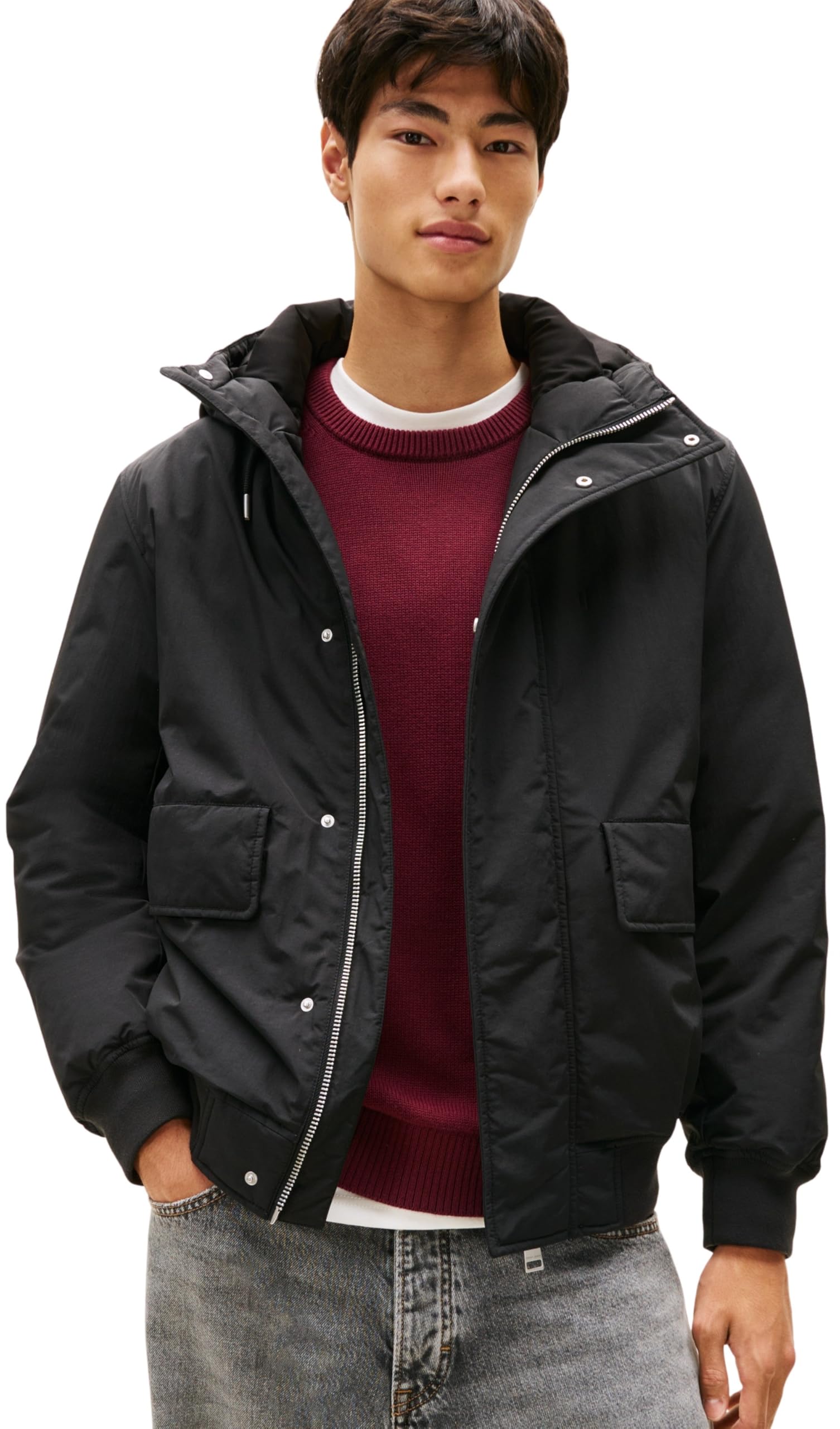 Tommy Jeans Herren Bomberjacke City Ready mit Kapuze
