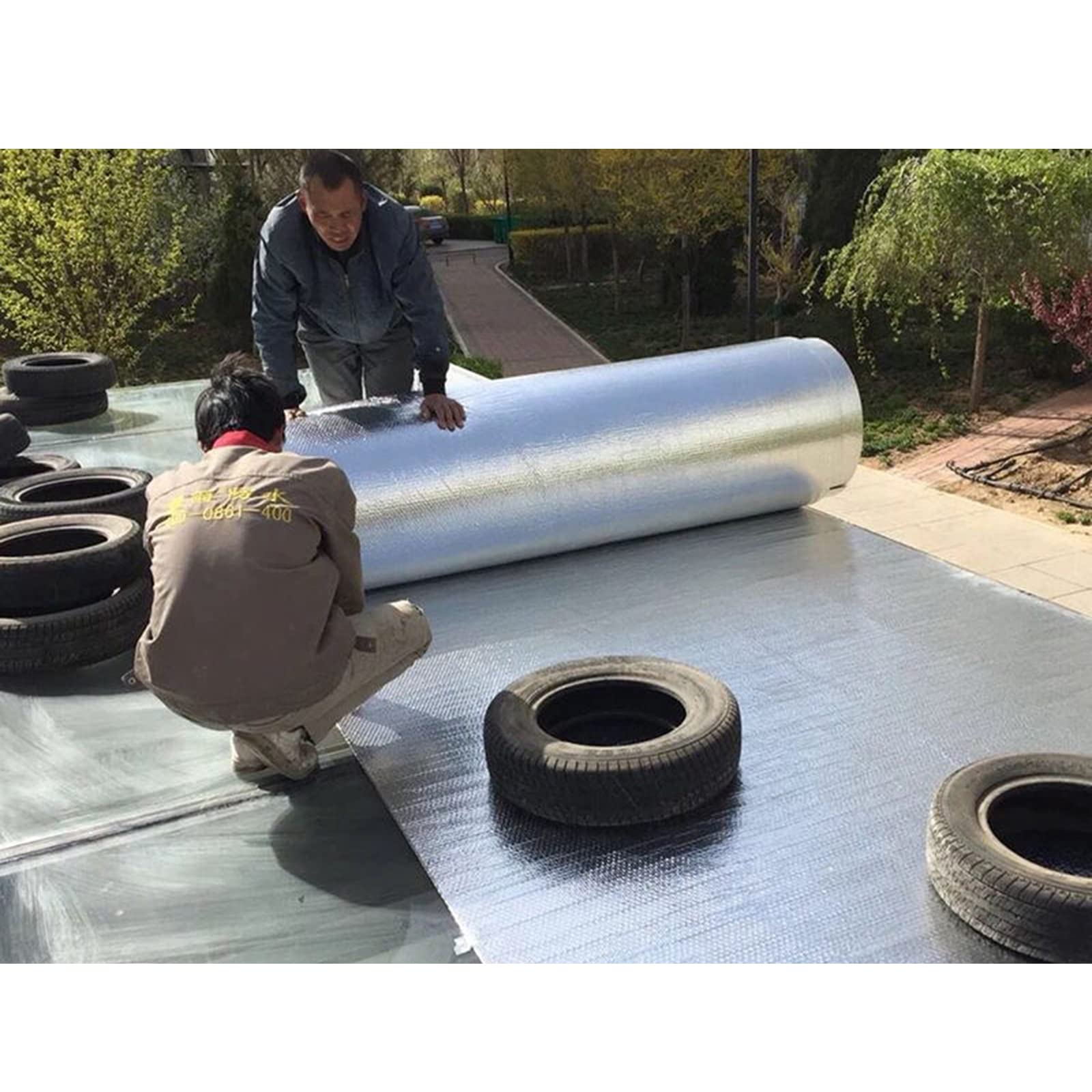 Rotolo Isolante Riflettente,Pannello Termoriflettente in Polietilene per Caloriferi,Isolamento Termosifoni Termico per Porta Garage Tetto,Per Termosifoni Alluminio Pannello,10mm（thk）,1*2M(2m²)