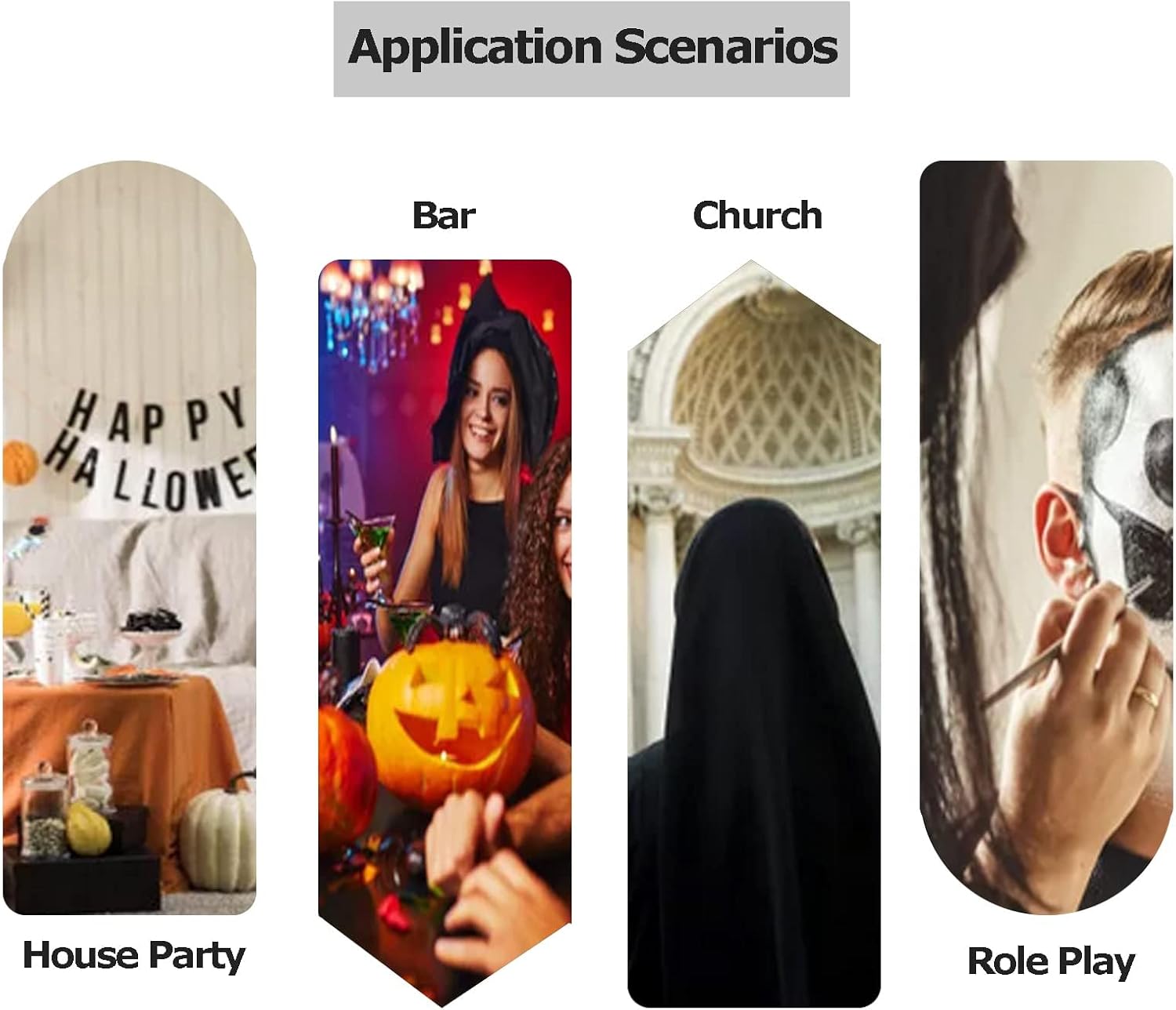 SOONHUA Vintage Medieval Cowl Hat, Unisex Halloween Grim Cowl Cloak Cosplay Costumes, Cross Necklace Wicca Pagan Hood Cosplay Accessory - Image 4