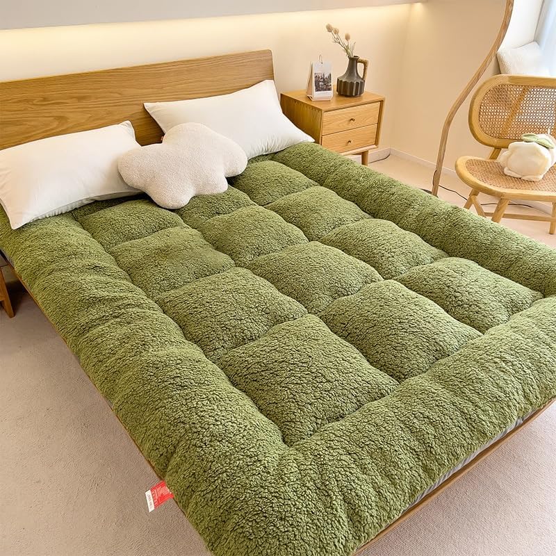 Miniatura 2 de Futon Mattress -4in Thick Foldable Japanese Floor Mattress - Super Soft Sleeping Pad Mattress Topper Tatami Mat for Camping & Guest(Khaki,Full)