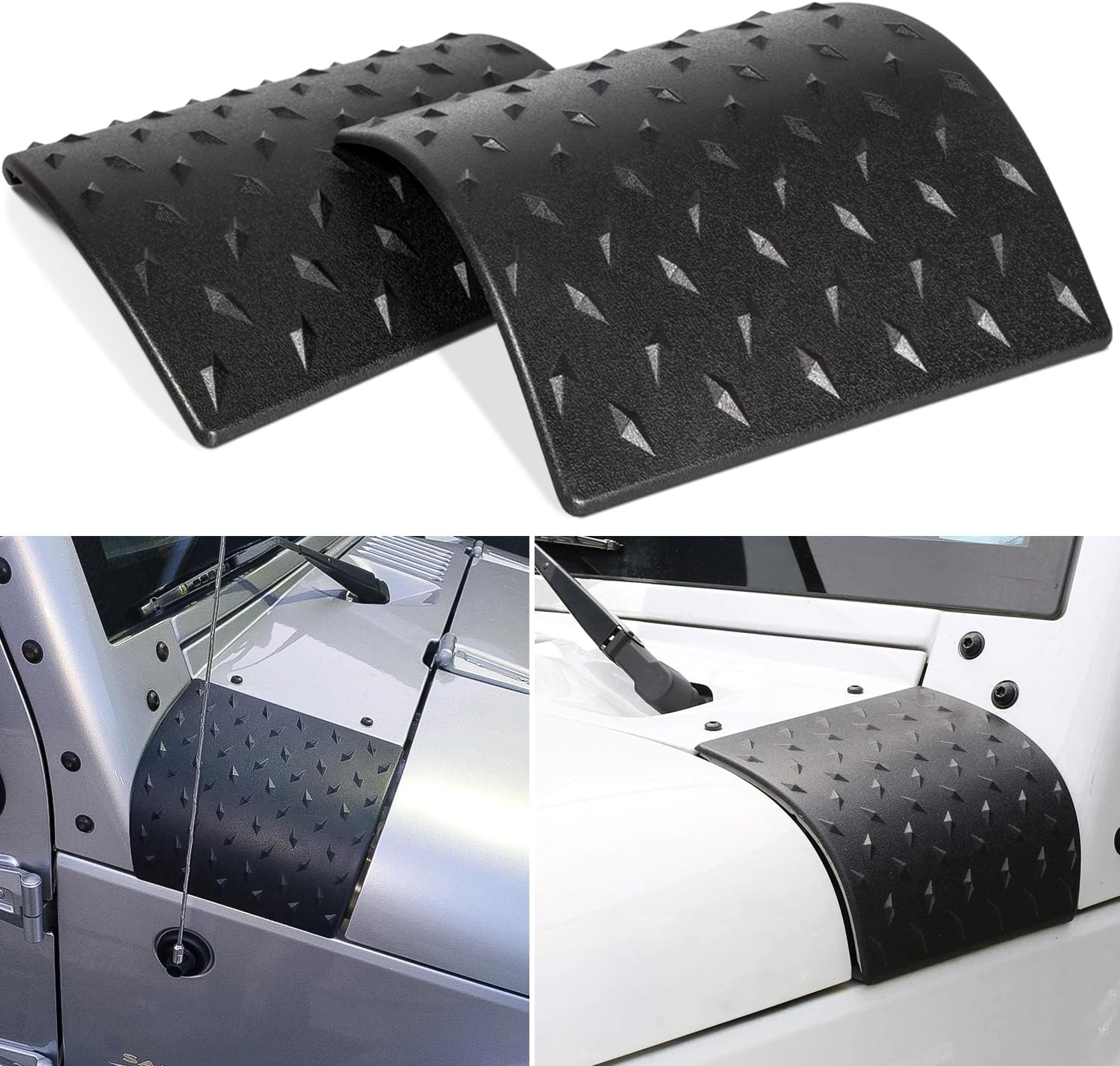 Body Armor Outer Cowling Cover Corner Guard for Jeep Wrangler JK JKU Unlimited Rubicon Sahara X Off Road Sport 2007-2018 (Black)