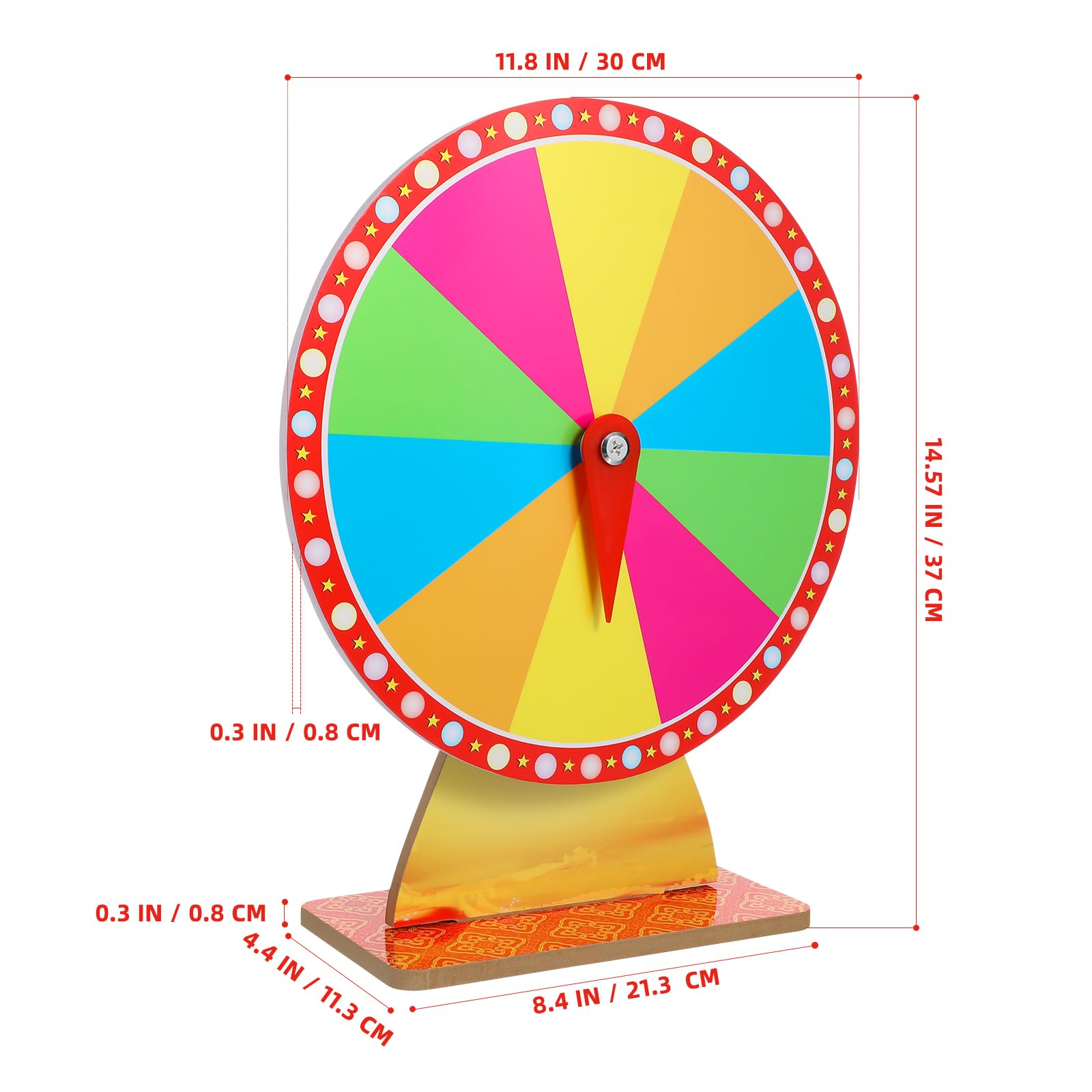 Toddmomy Tabletop Roulette Wheel Parties Roulette Wheel Wheel Fortune Wheel for Carnival and Trade Show