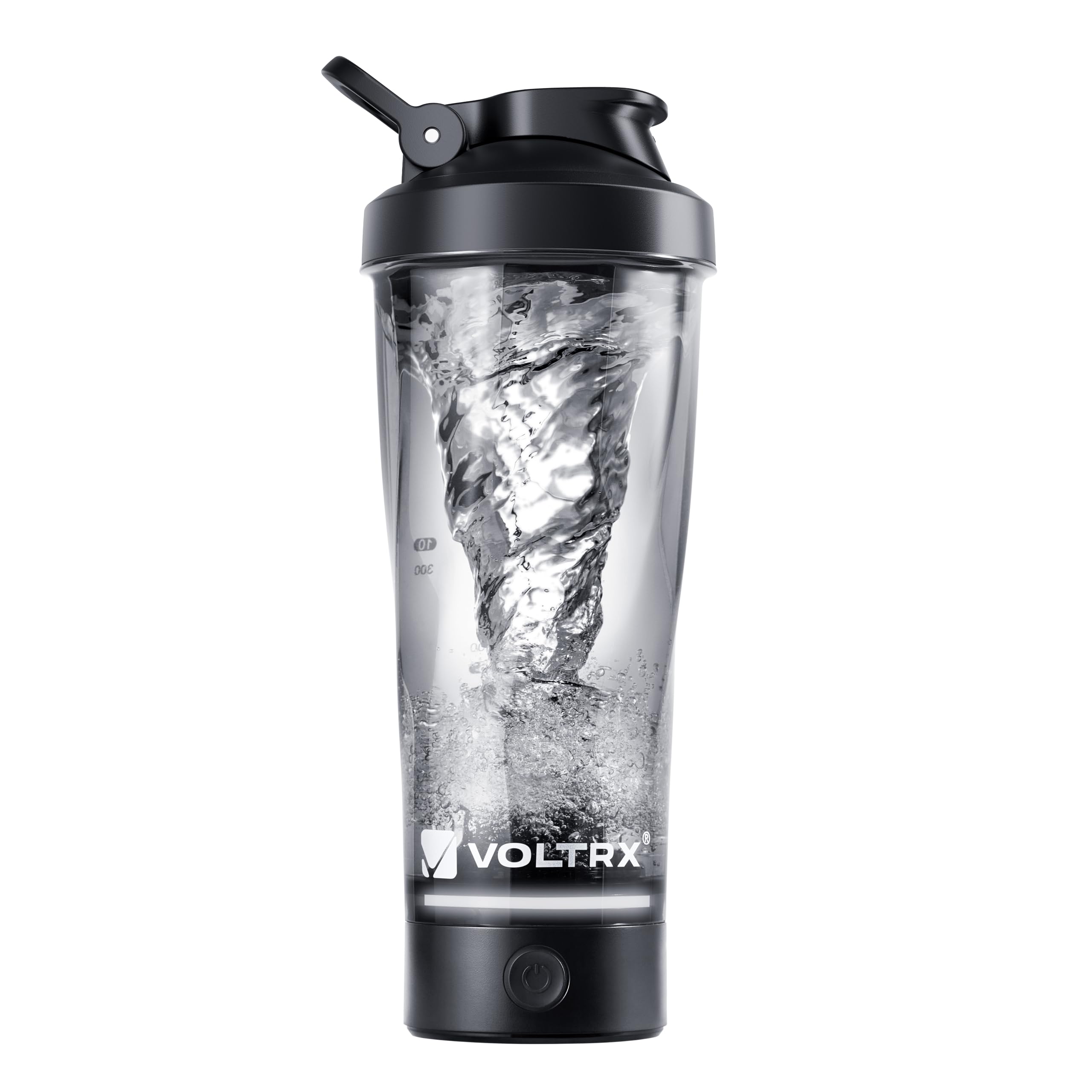VOLTRX VortexBoost Electric Shaker Bottle, USB C Rechargeable Protein Shake Mixer, Shaker Cups for Protein Shakes and Meal Replacement Shakes, BPA-Free, Made with Tritan, Black