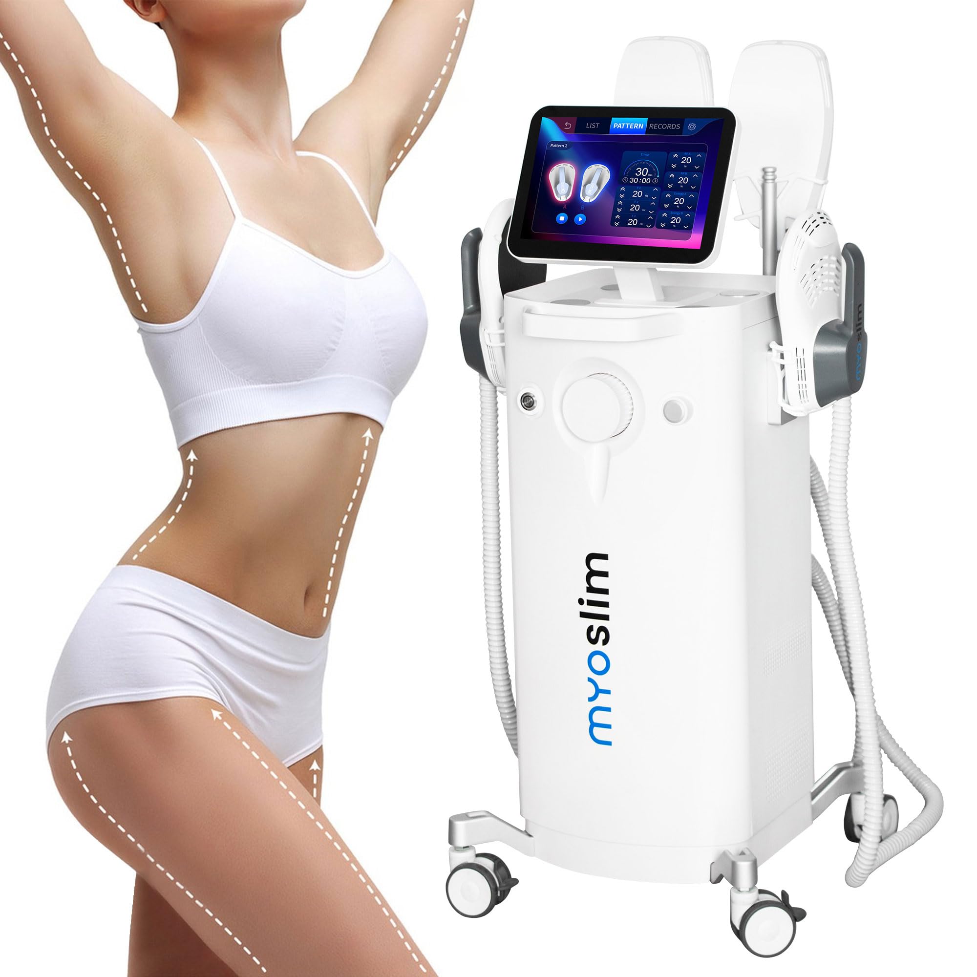 Body Sculpt Macchinario,Dispositivo verticale EMS a quattro manici