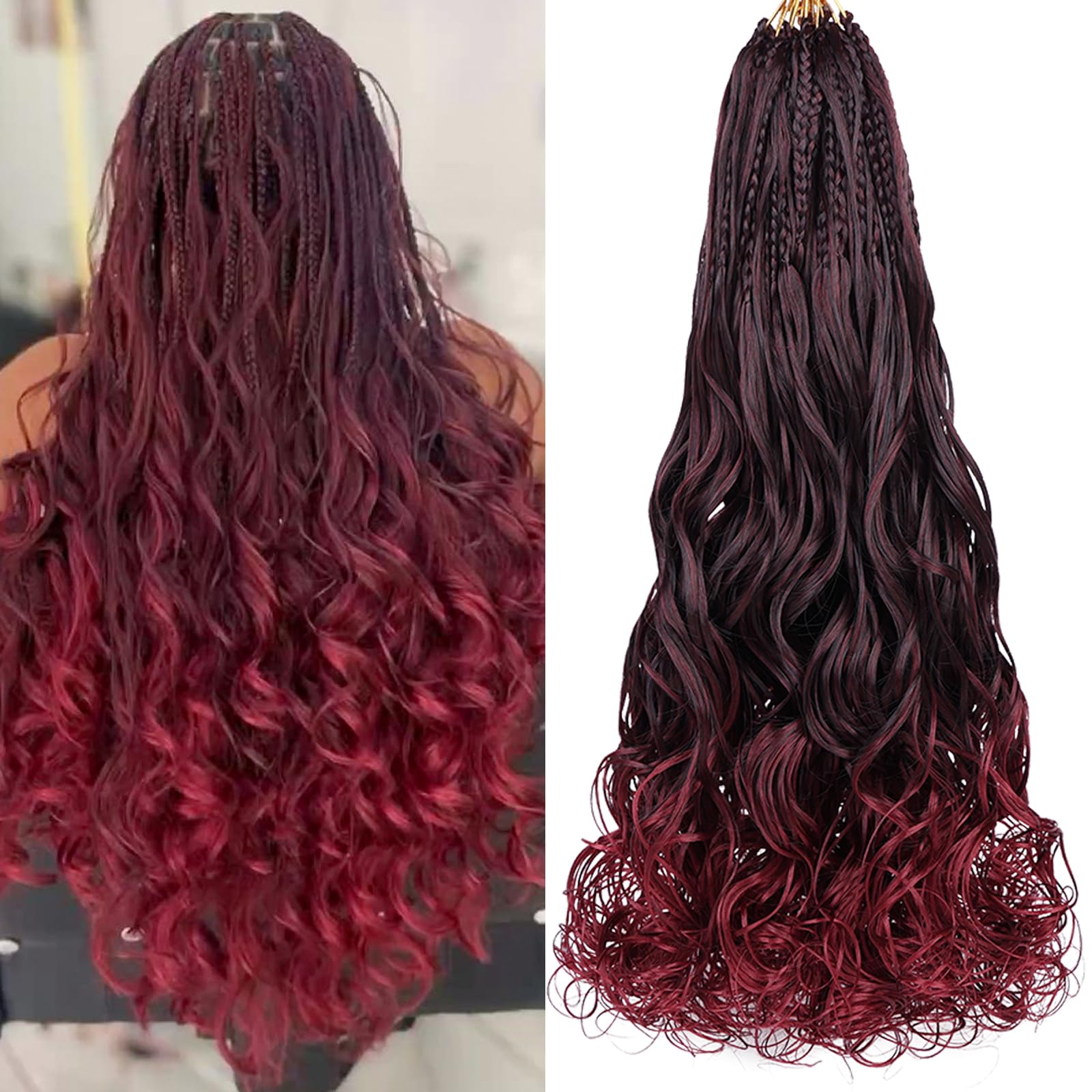 Amazon.com : Leeven Boho French Curl Crochet Braids 18 Inch 8