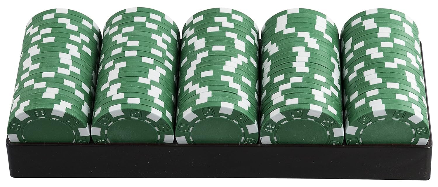FEXXA Poker chip Casino Style Chips Set | 11.5 Gram Poker Chips Set (100, Green) (B0D813HZYY) Amazon Price History, Amazon Price Tracker