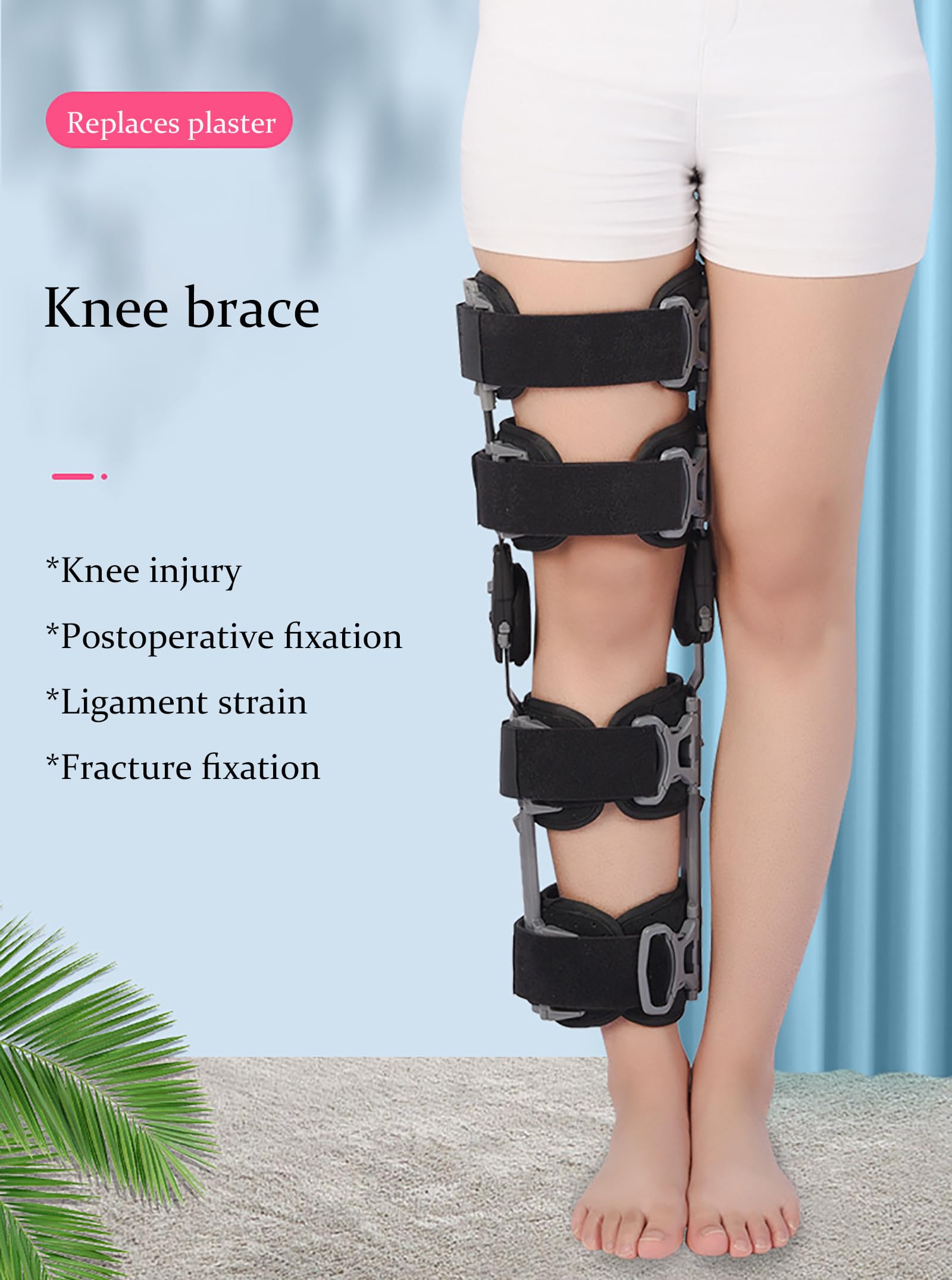 Rodillera Offloader para Dolor De Rodilla, Rodillera con Bisagras ROM, Soporte Inmovilizador De Rodilla Ajustable, para Desgarro De Menisco, Lesiones De Ligamento Cruzado Anterior