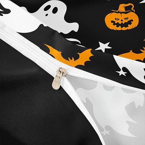 Miniatura 6 de Feelyou - Juego de funda para edredón, ultrasuave, para niños, niñas y adolescentes, tamaño individual, diseño para Haloween de fantasmas, galaxias