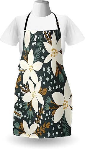 Miniatura 2 de Ambesonne Delantales multicolores impresos digitales, Color blanco caramelo.