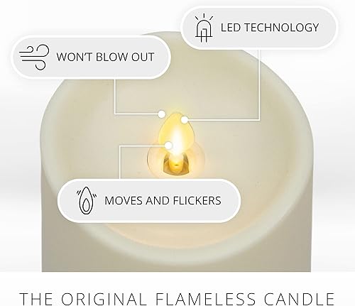 Miniatura 18 de Luminara Vela de pilar de llama móvil artificial realista para exteriores, llama móvil, luces LED que funcionan con pilas para Navidad exterior