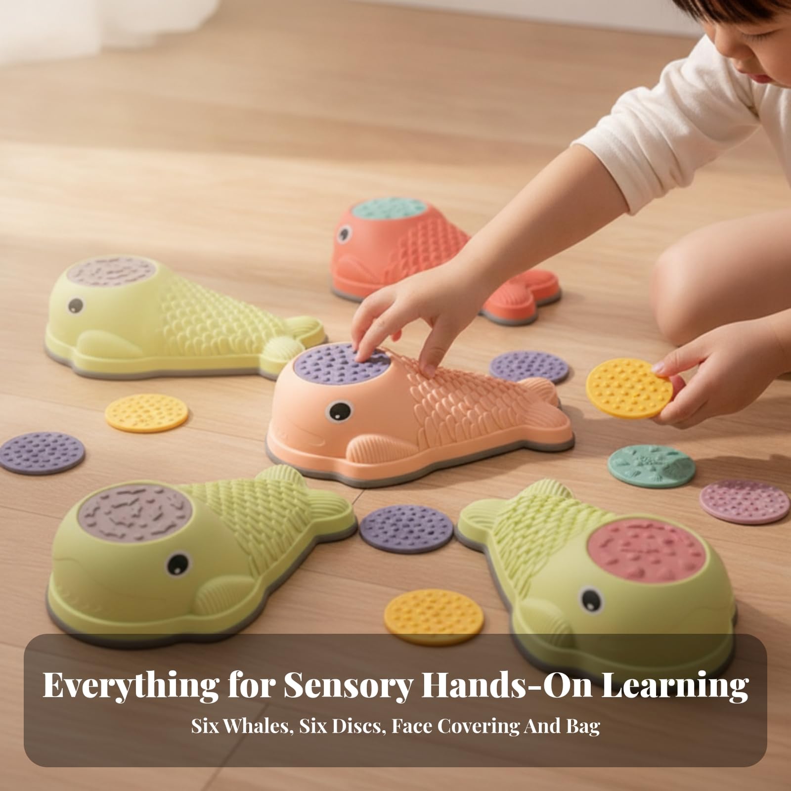 Harilla 6 Pezzi Pietre di Equilibrio Inodore | Adatto Ai Bambini, Pezzo Stepping a Forma di Pesce, Portatile, pietre equilibrio, per Attività Sensoriali