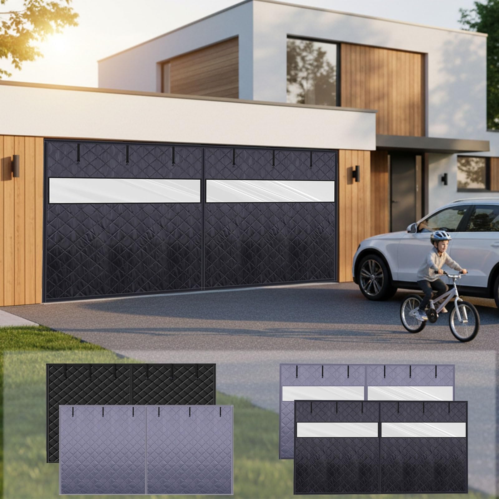 Housse de porte magnétique à isolation thermique haut de gamme 4,6 x 3 m