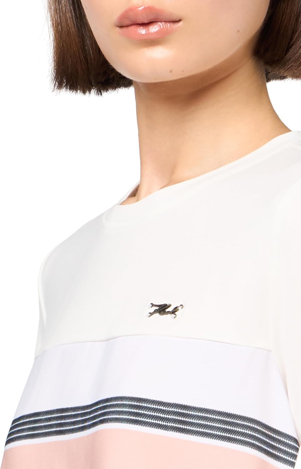 Karl Lagerfeld Women's Combo Top Floral Print Lightweight Blouse
