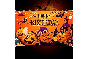 Spooktacular Halloween Birthday Party Decorations | Happy Birthday Halloween Backdrop