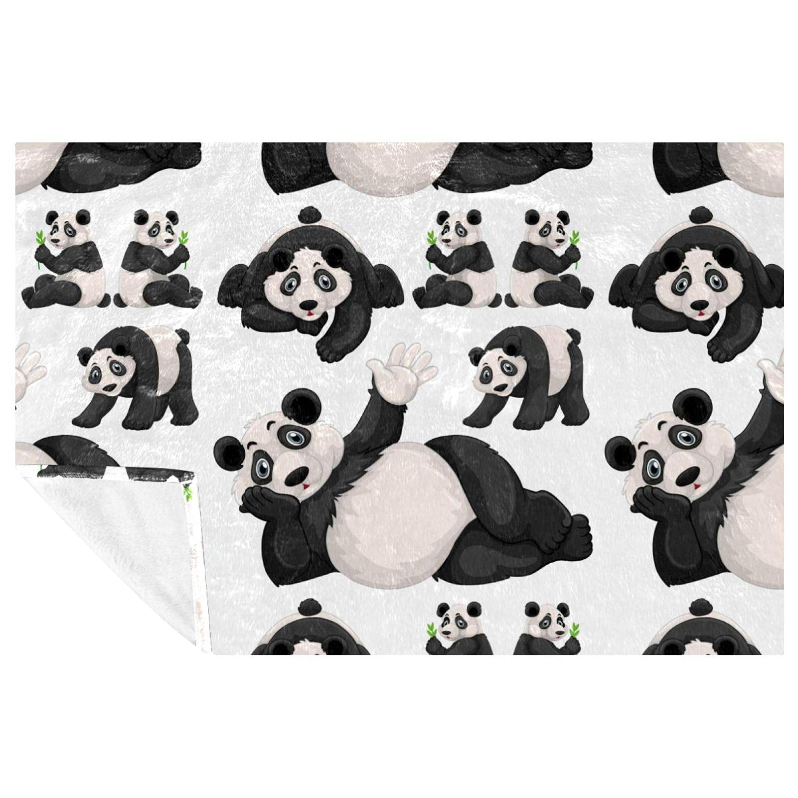 Couverture douce panda pour des instants cocooning chaleureux sur le canapé