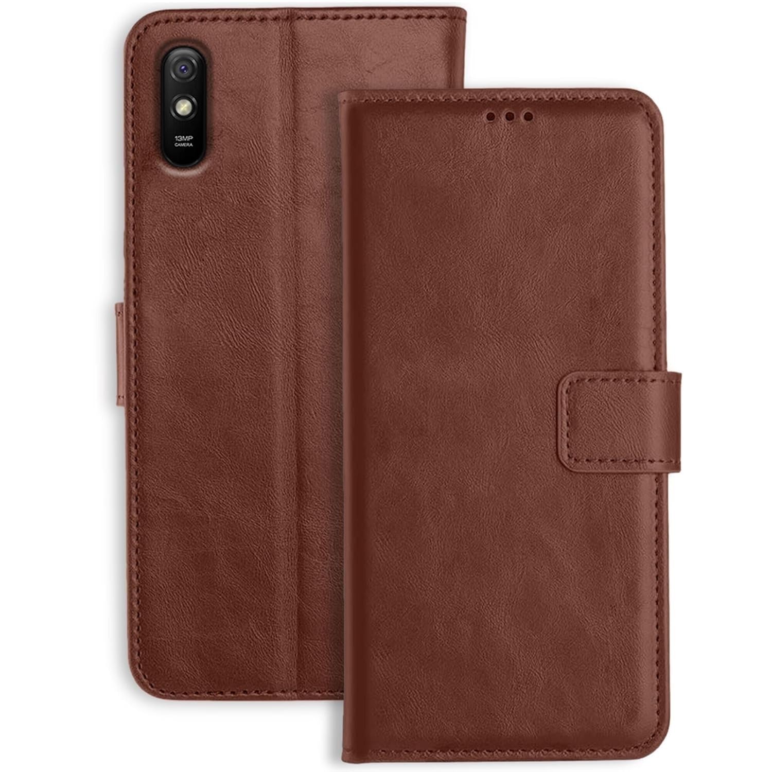 TOUCCH Flip case for Redmi 9A / 9i / 9A Sport| Leather Finish Cover & Flexible Stand Design | Card and Money Pocket | Brown (B0CZPJ8MNR) Amazon Price History, Amazon Price Tracker