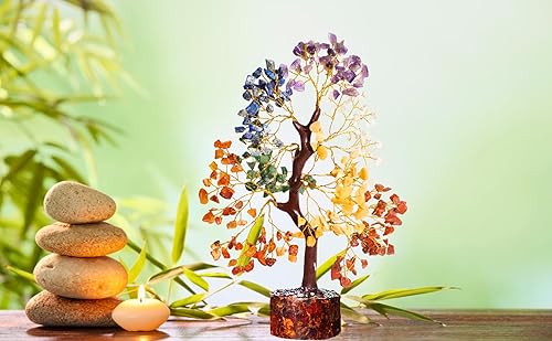 Miniatura 9 de AstraVeda Árbol de 7 chakras, árbol de la vida, árbol de cristal, árbol de Feng Shui, árbol de energía positiva, regalo de meditación, cristales y