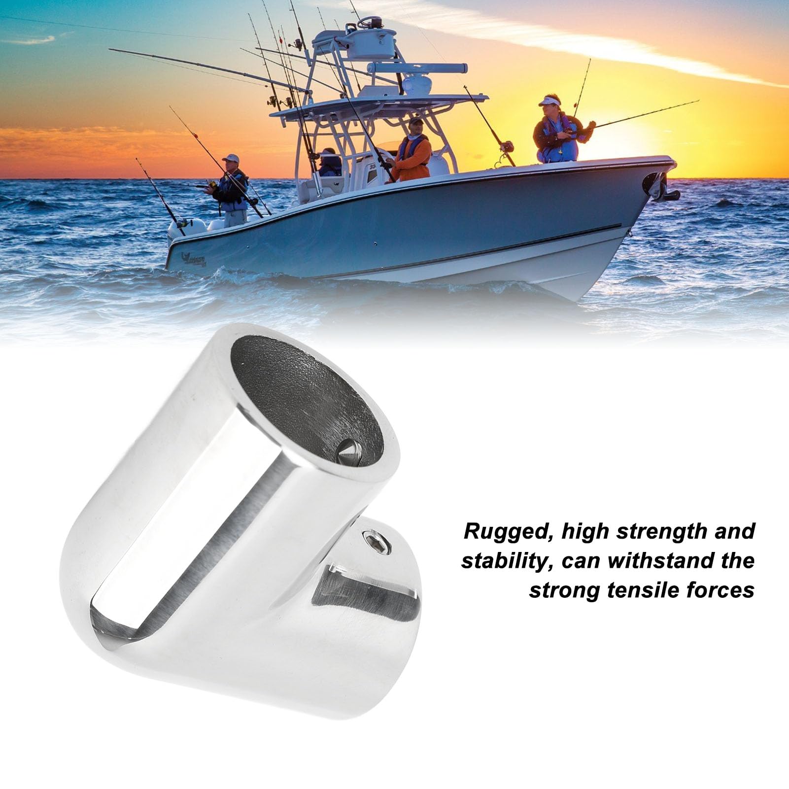 Accesorio de pasamanos para barcos de 90 grados de 2 vías, conector de junta de tubo acodado de acero inoxidable 316, accesorio de grado marino para yates con ID de 25 mm,