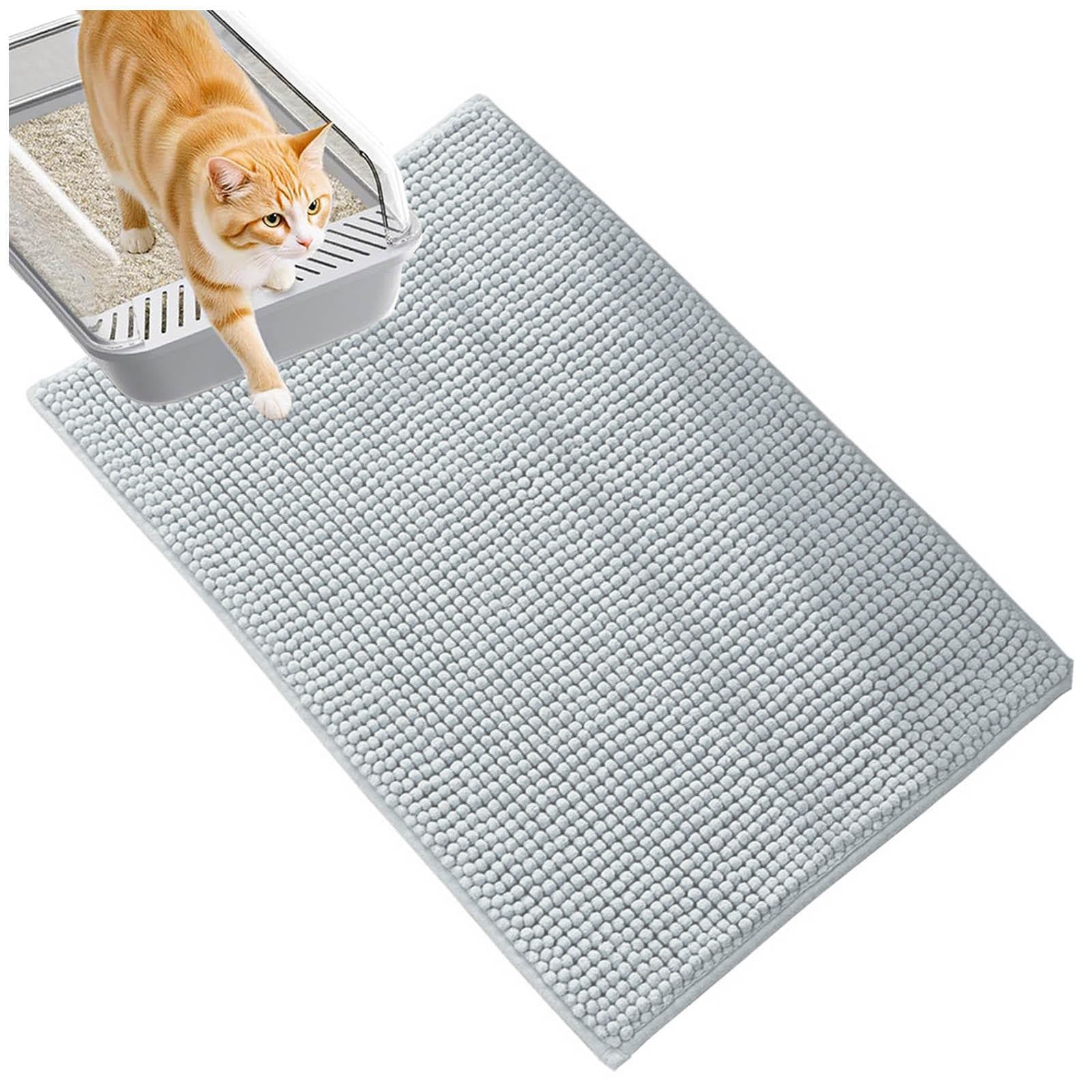 Matte Katzenklo 60x150cm, Katzenklomatte Weich Saugfähige Katzenklo Unterlage Groß Rutschfeste