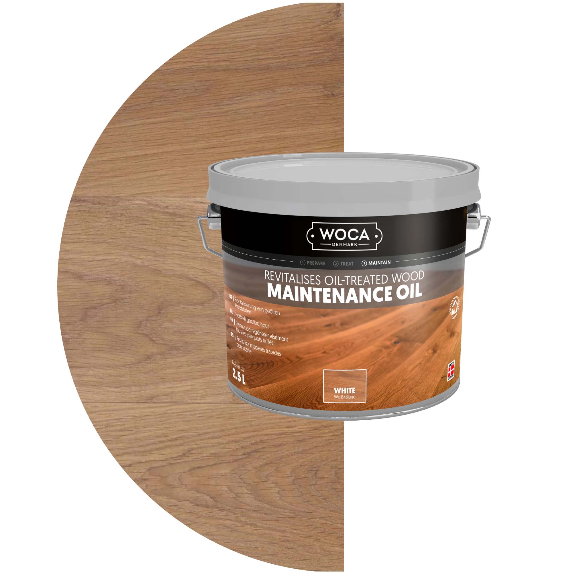 Woca - Olio proteggi superfici, 2,5 litri, colore: Bianco