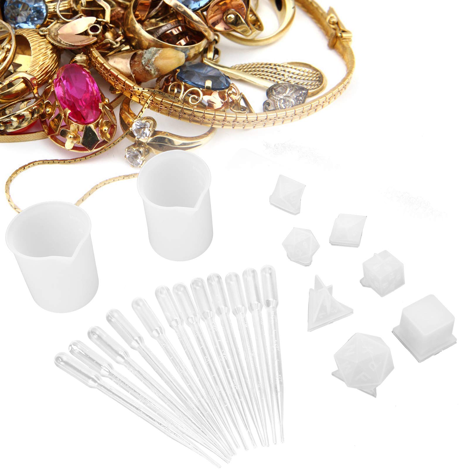 XHTLLO Premium Silicone DIY Molds Set for Fillet Shape Numbers Game Dice