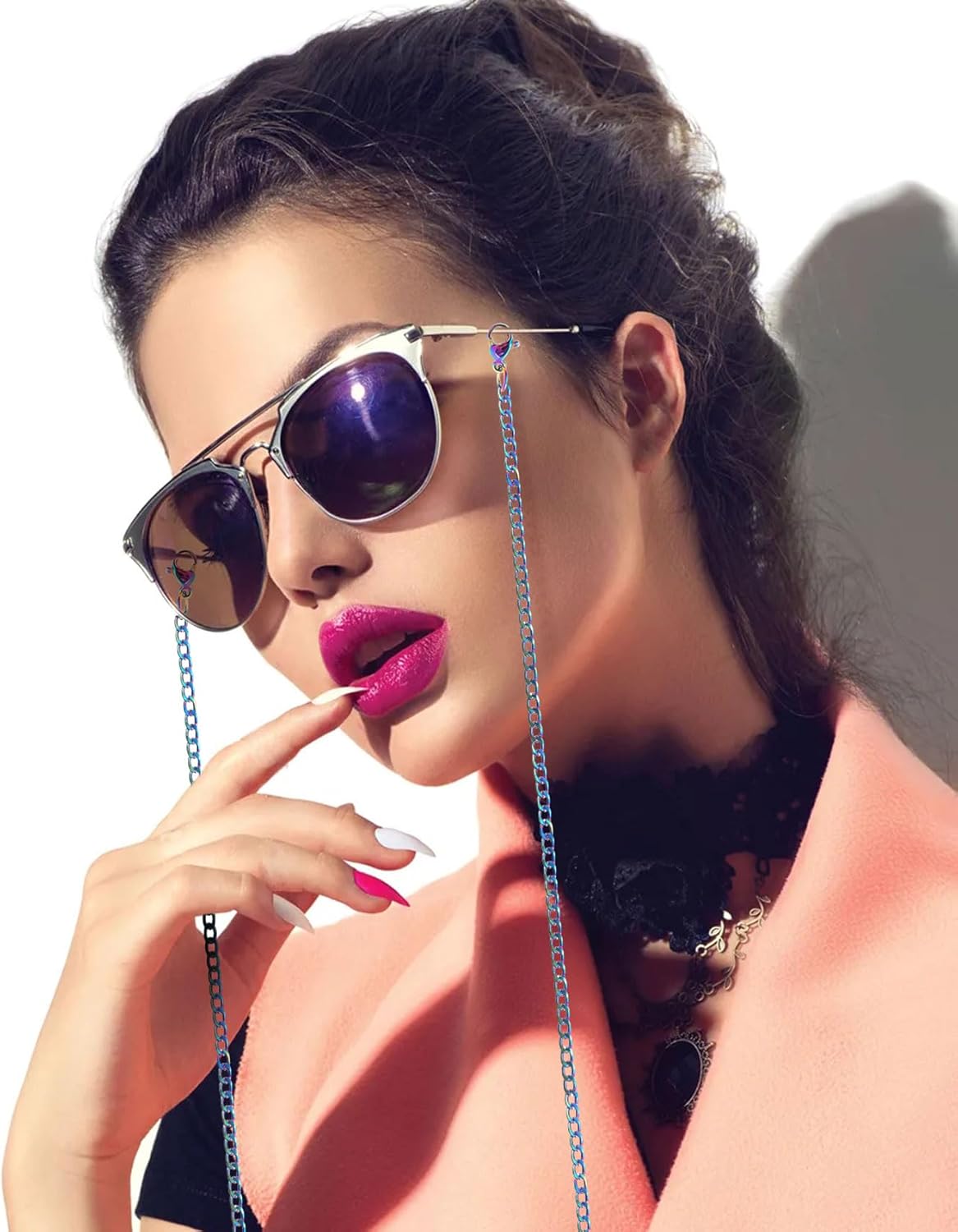 PAGOW 16.4 Feet 5 Yards Colorful Unwelded Twisted Cable, 2.8x4.4mm Jewelry Chains, Necklace Chain Link with Spool, 8pcs Lobster Clasps, 20pcs Jump Rings for DIY Jewelry Making, Bracelets - Image 5