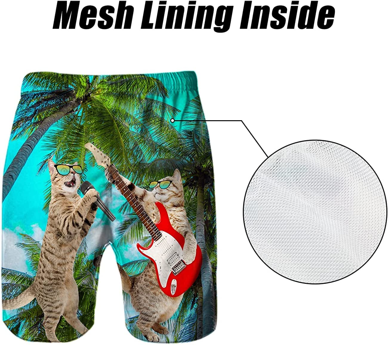 TUONROAD Costumi Uomo Mare 3D Stampato Bermuda da Bagno Asciugatura Rapida Costume Surf Pantaloncini S-3XL