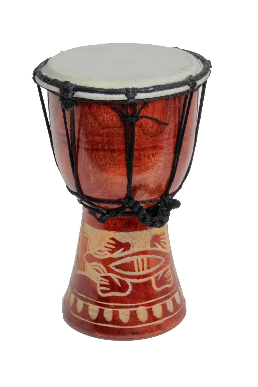 20cm Djembe Drum Bongo Gecko Bois A3