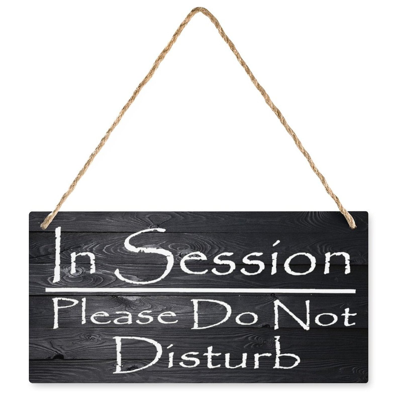 Wood Business Sign in Session Please Do Not Disturb - Rustic Vintage Wall Art for Bedroom/Home/Living Room/Garden/Cafe, 6X12 Inch
