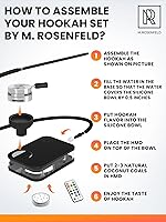 Vista 9 de Set portátil de cachimba con todo incluido - Set portátil de cachimba negro para viajes con bolsa plana para cachimba - Kit de cachimba