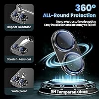 Vista 2 de Uyiton Protector de lente de cámara compatible con iPhone 17, no es fácil de romper, fuerte absorción, compatible con fundas, cubierta de pantalla