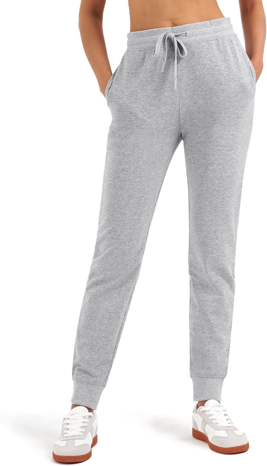 Zylioo Tall Women's Straight Leg Sweatpants 32"/34" Inseam Elastic Waist Casual Pants for Tall with Pockets Open Bottom