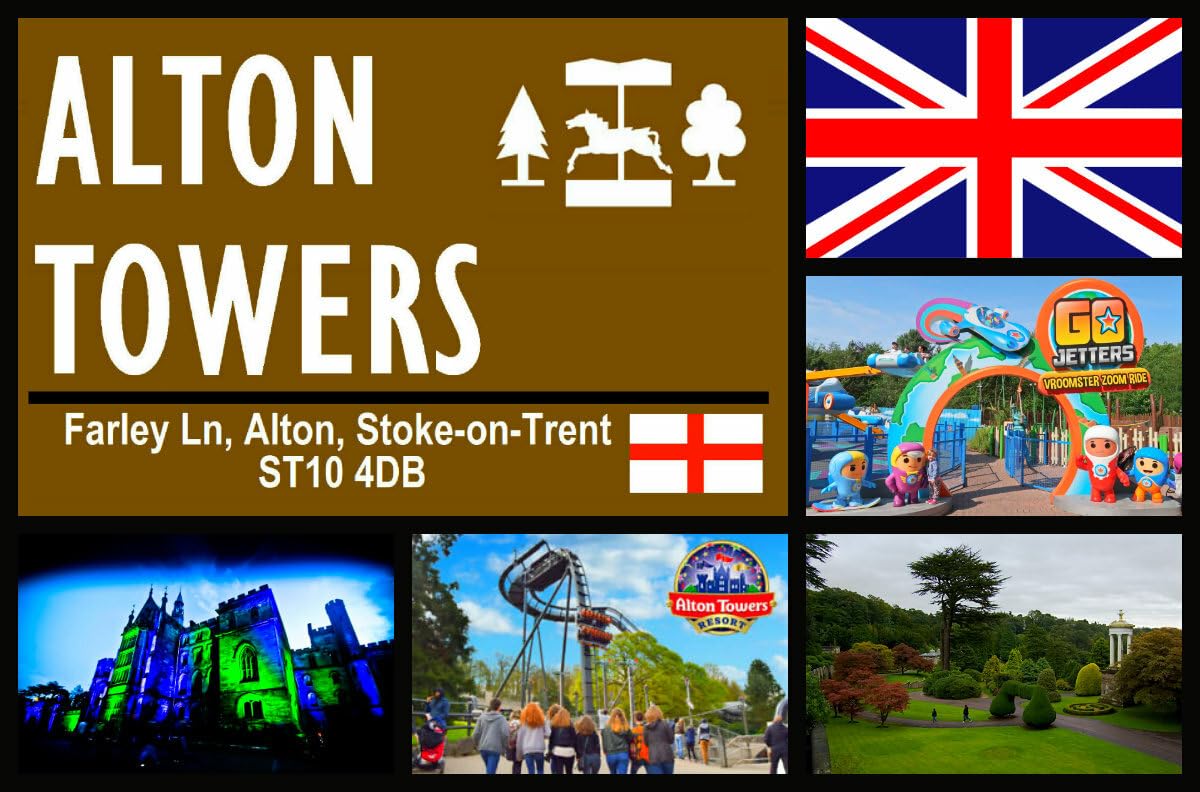 Street Road Signs Alton Towers Decoration Props Plaque 8X12 Inch