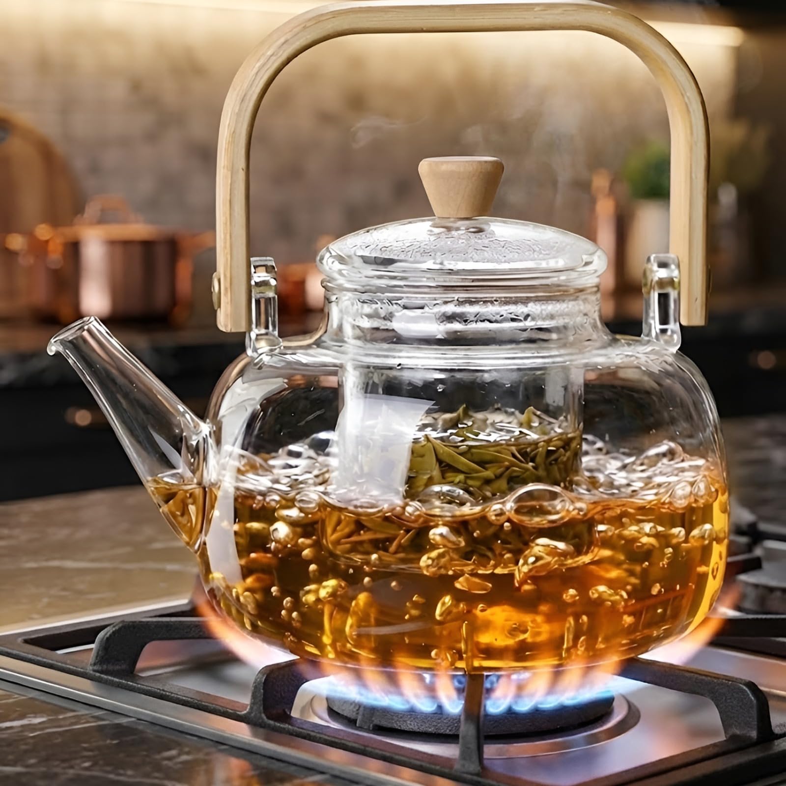CHICAGOZONE Glass Teapot with Infuser