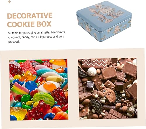 Miniatura 3 de Didiseaon Caja de galletas caja de lata linda lata de galletas hojalata latas de galletas latas de galletas de metal lata de caramelo de metal caja