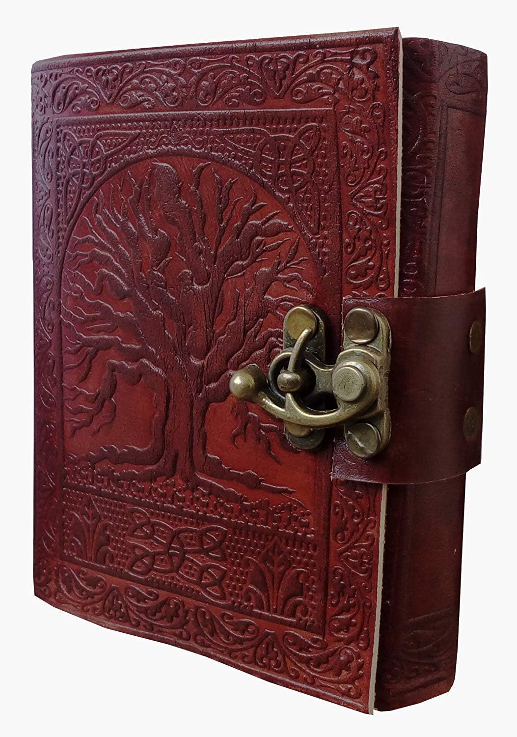 OVERDOSETree Journal Diary Notebook - Handcrafted Leather Journal Story Writing Students Notebook Sketchbook Travel Diary Gift Men Women - Size 5x7 inches | 12x17 cm