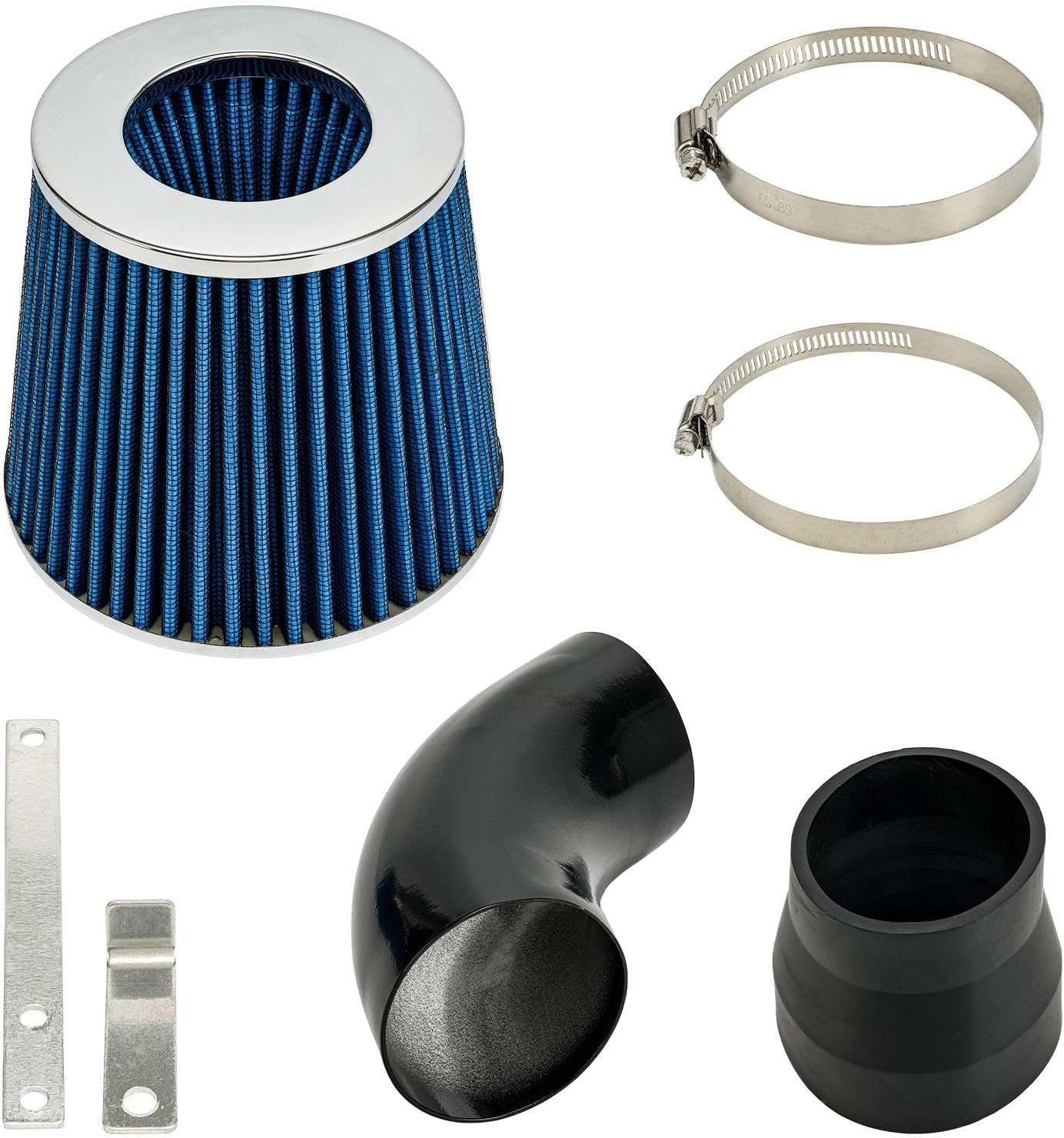 PHILTOP 3" Cold Air Intake Kit System Compatible with BMW for 2001-2005 325i, 330Ci, 325Ci, 325xi, 330i, 330xi, 1998-2000 323i, 328i, 2000 323Ci, 328Ci, 1998-1999 323is, 328is, High Performance, Blue