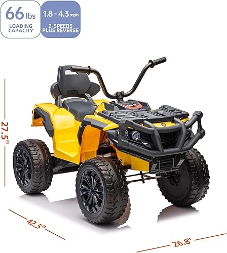 Miniatura 5 de Cuatrimoto para niños, neumáticos EVA, cuatrimoto eléctrico de 4 ruedas para niños, juguetes de vehículos de automóvil, ruedas alimentadas por