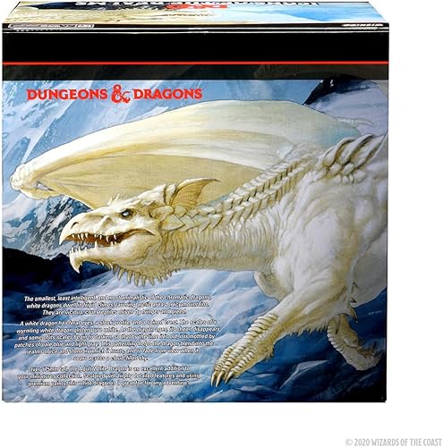 Vista 2 de WizKids D&D Icons of the Realms: Figura premium de dragón blanco adulto