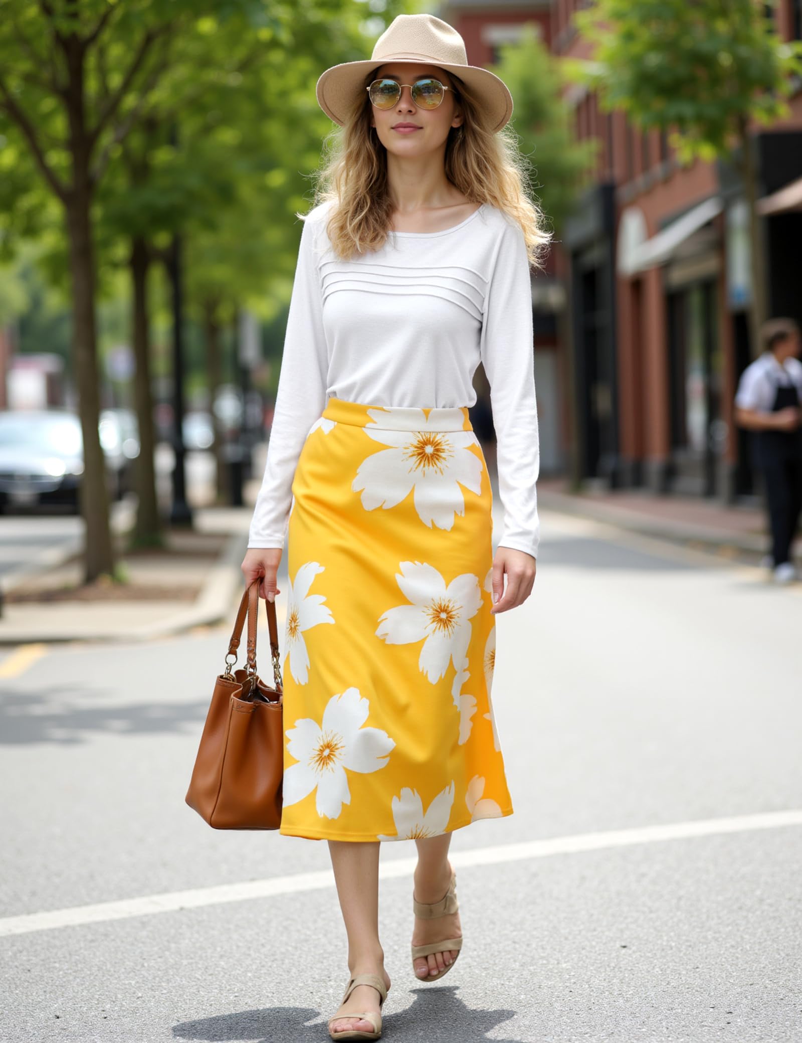 Gyabnw Maglia Manica Lunga Donna T Shirt Cotone Elegante Maglietta Girocollo Design Plissettato Donna Casual Elegante Top Bluse