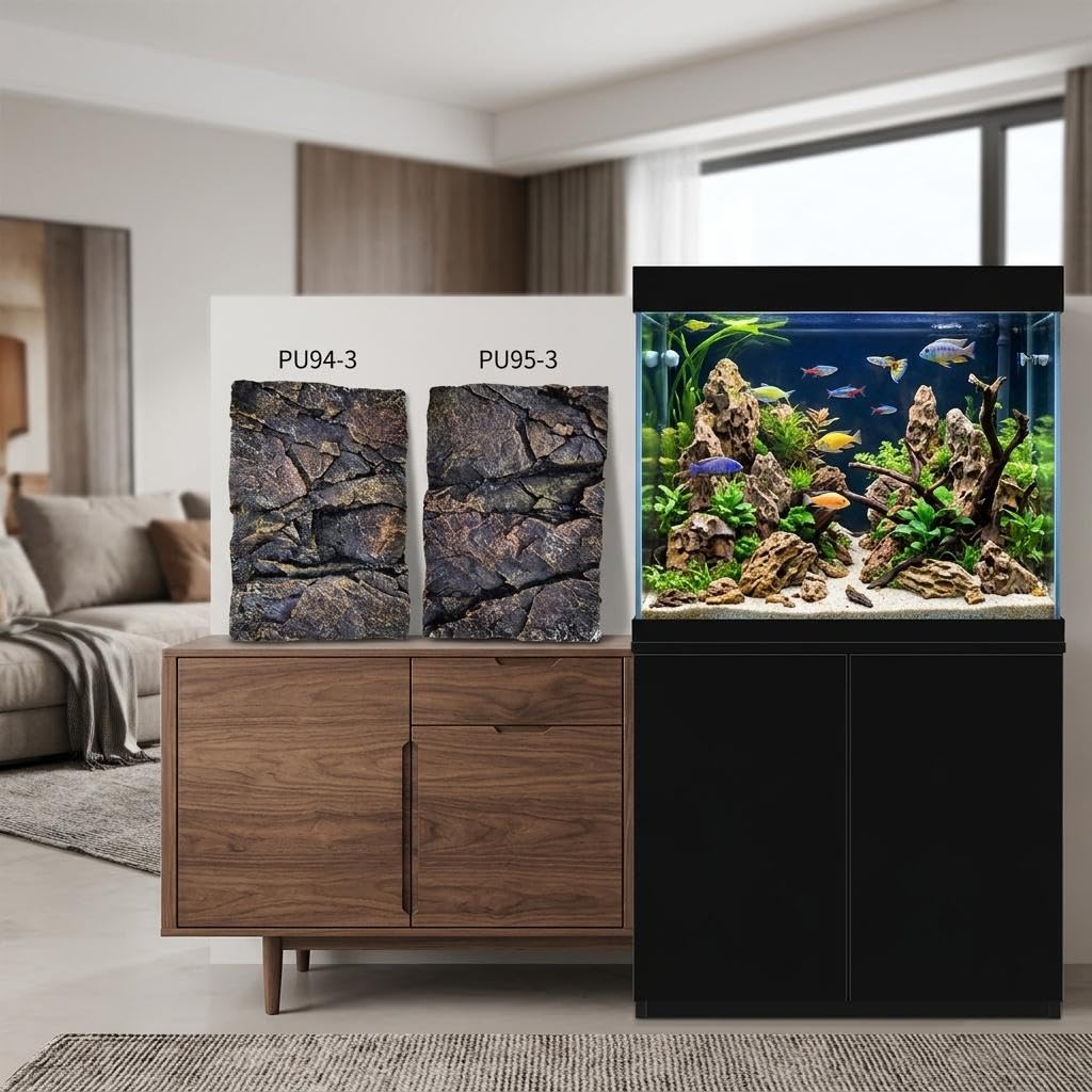 Fondo de Acuario de Roca, Material de Roca, Reemplazo, Decoración Moderna para El Hogar, Fondo de Hábitat de Reptiles para