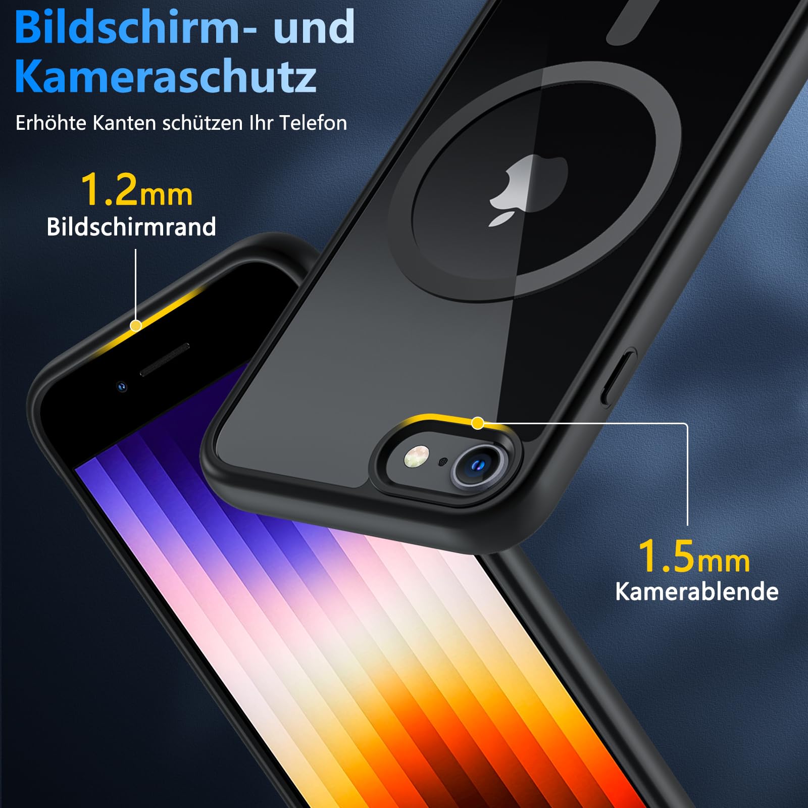 Regsun Custodia Protettiva 3 Strati Per IPhone SE 2020/2022 – Antiurto Con Pellicola Inclusa - 5